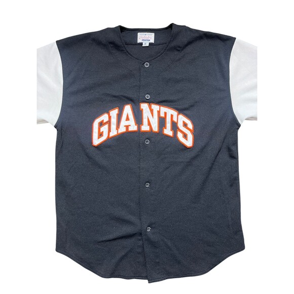 San Fransisco Giants Jersey Men's Black Vintage Starter Button Up Sz XL - Picture 5 of 11